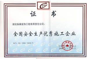 安全生(shēng)産優秀企業(yè)